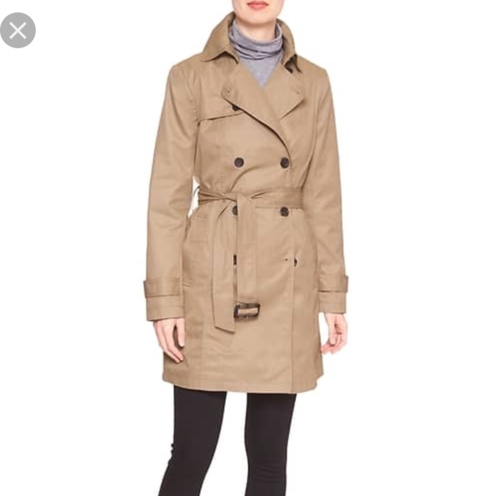 Banana Republic Tan Petite Trench Coat
